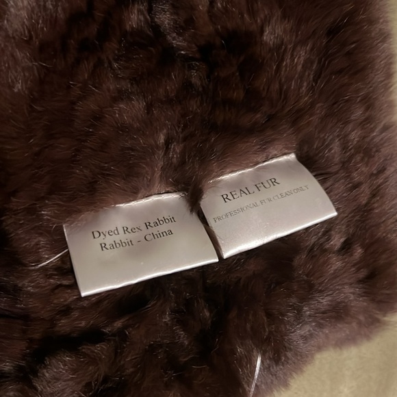 Real rabbit fur scarf